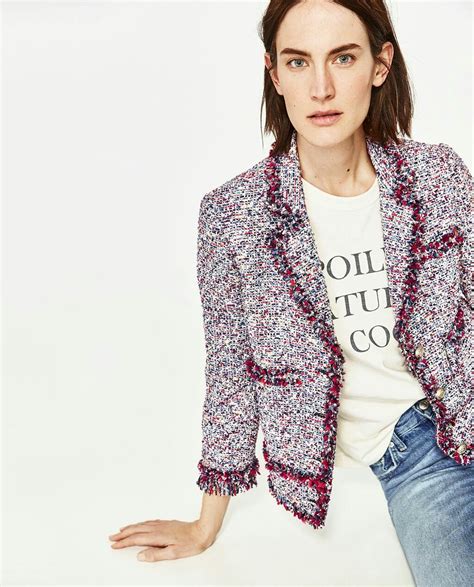 pinterest chanel jacket|chanel style jacket zara.